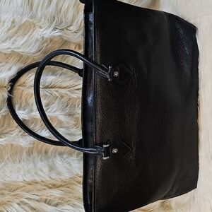 Brooks Brothers Black Leather Large Bag